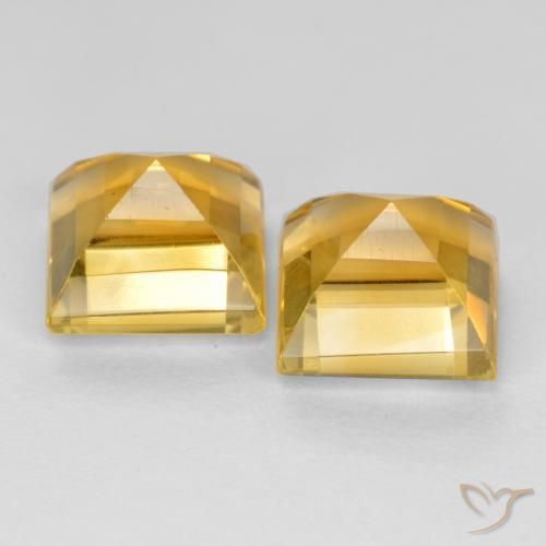 3.58克拉天然黄水晶，正方形，VS