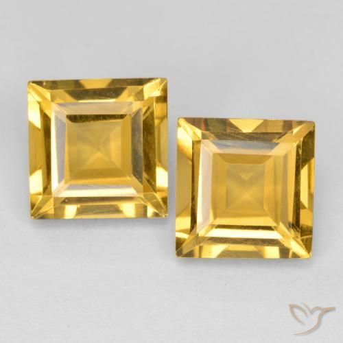 3.12ctw 天然 中金 黄水晶, 正方形, VS