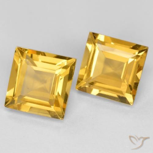 3.12克拉天然黄水晶，正方形，VS