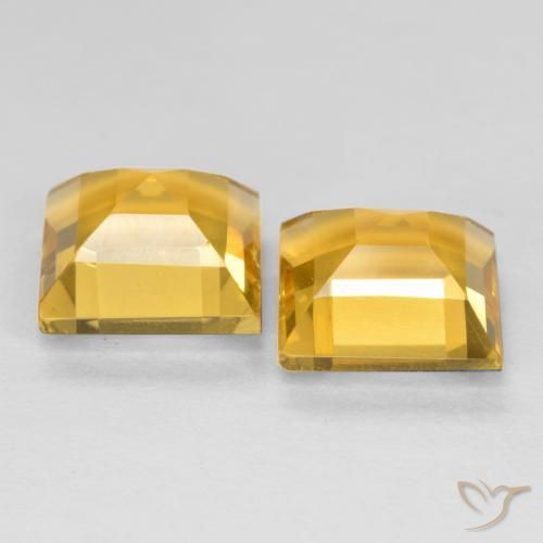 3.12克拉天然黄水晶，正方形，VS