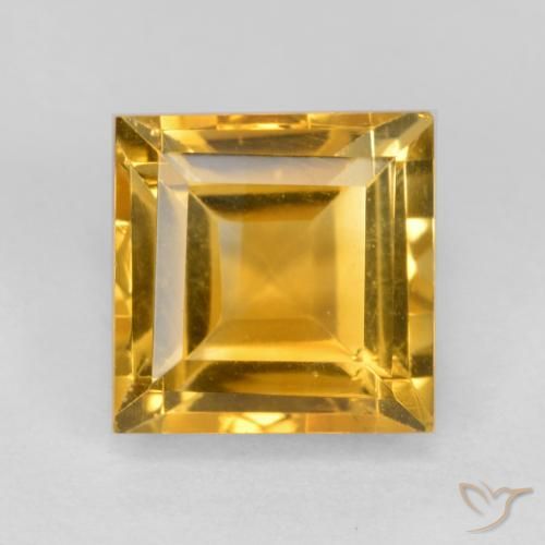 1.98ct 天然 深金橙色 黄水晶, 正方形, VS