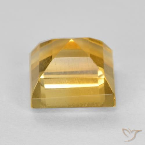 2.07克拉天然黄水晶，正方形，VS