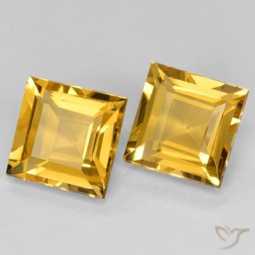 3.07克拉天然黄水晶，正方形，VS