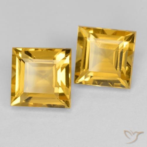 3.28克拉天然黄水晶，正方形，VS