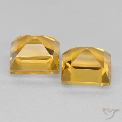 3.28克拉天然黄水晶，正方形，VS