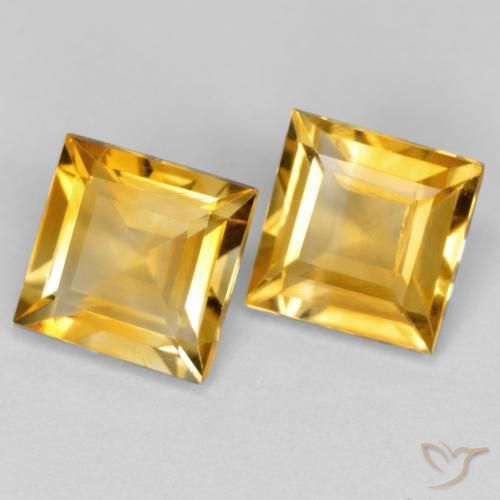 2.94克拉天然黄水晶，正方形，VS