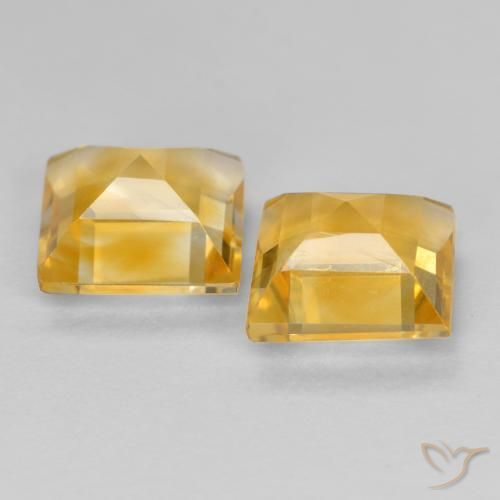 2.94克拉天然黄水晶，正方形，VS