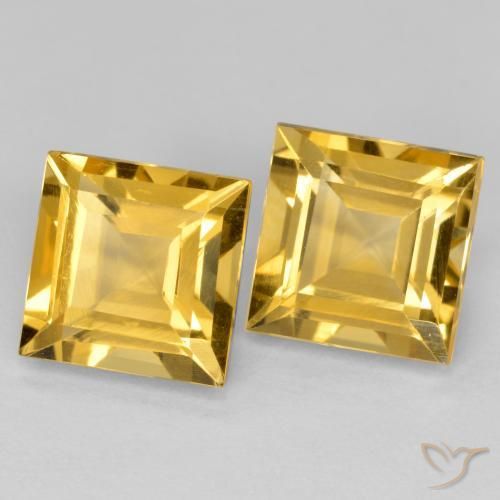 3.45克拉天然黄水晶，正方形，VS