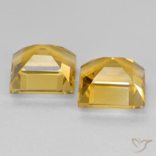 3.45克拉天然黄水晶，正方形，VS