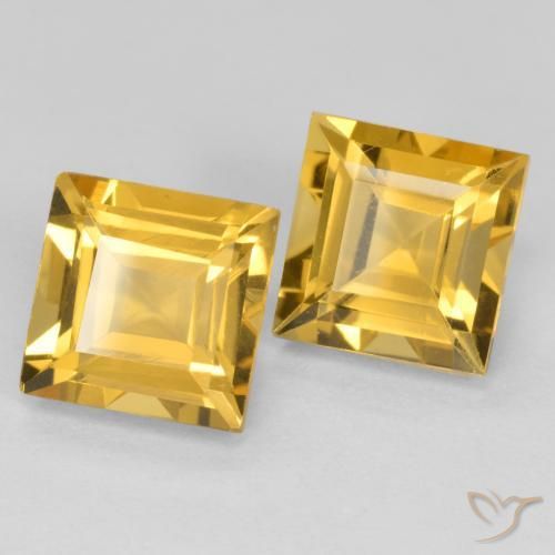 3.28克拉天然黄水晶，正方形，VS