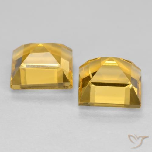 3.28克拉天然黄水晶，正方形，VS