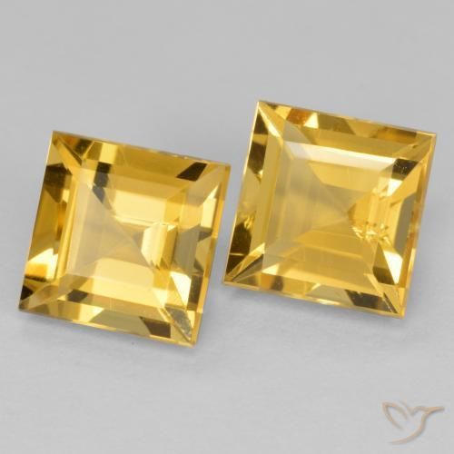 3.30克拉天然黄水晶，正方形，VS