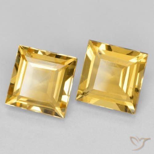 2.94克拉天然黄水晶，正方形，VS