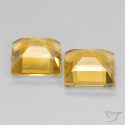 2.94克拉天然黄水晶，正方形，VS