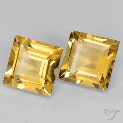 3.26克拉天然黄水晶，正方形，VS