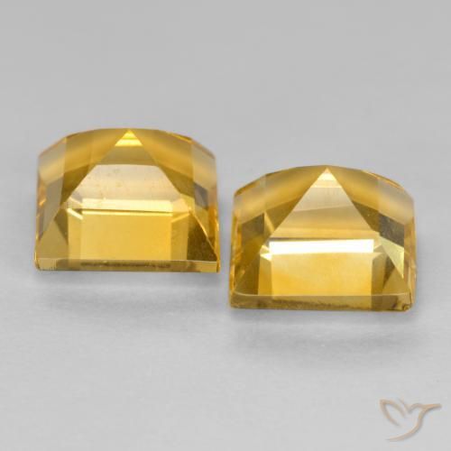 3.25克拉天然黄水晶，正方形，VS