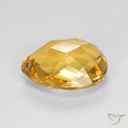 3.52克拉天然黄水晶，梨形，VVS-VS