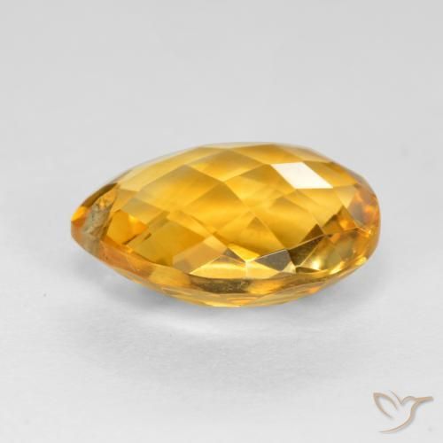 3.73克拉天然黄水晶，梨形，VVS-VS