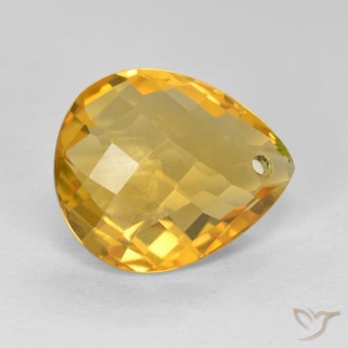 3.61克拉天然黄水晶，梨形，VVS-VS