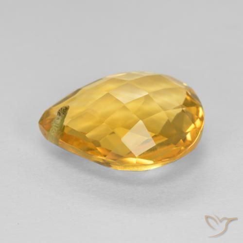 3.61克拉天然黄水晶，梨形，VVS-VS