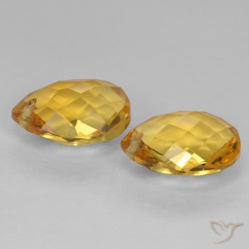 7.95克拉天然黄水晶，梨形，VVS-VS