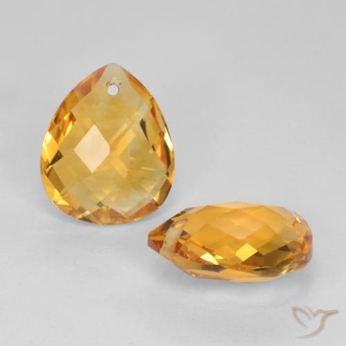 7.49克拉天然黄水晶，梨形，VVS-VS