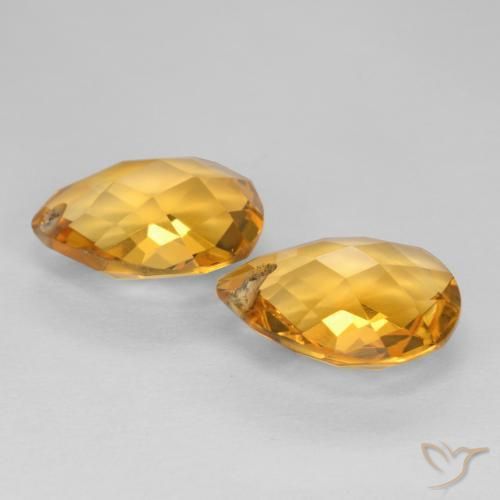 6.71克拉天然黄水晶，梨形，VVS-VS