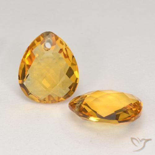 7.19克拉天然黄水晶，梨形，VVS-VS