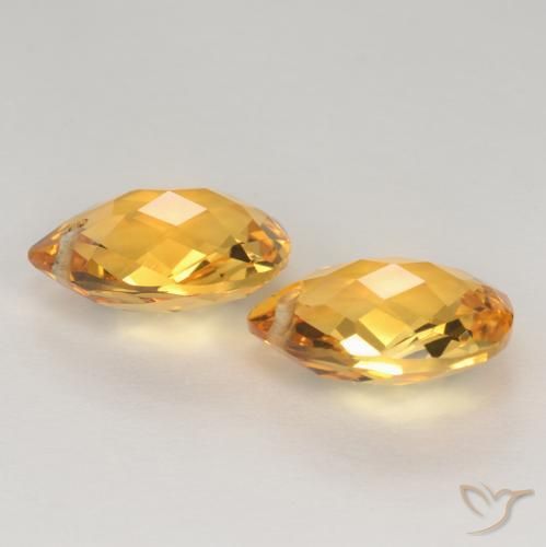 7.34克拉天然黄水晶，梨形，VVS-VS
