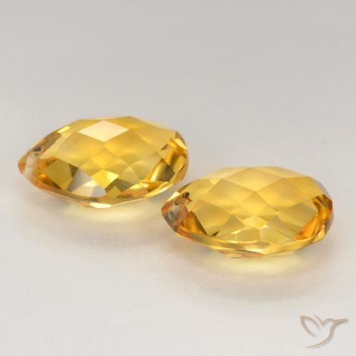 7.58克拉天然黄水晶，梨形，VVS-VS