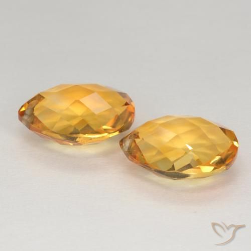 7.42克拉天然黄水晶，梨形，VVS-VS