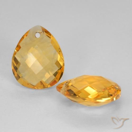 6.99克拉天然黄水晶，梨形，VVS-VS