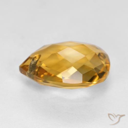 3.69克拉天然黄水晶，梨形，VVS-VS