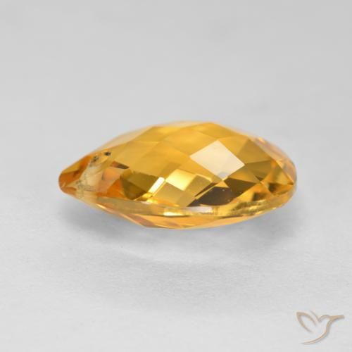 3.37克拉天然黄水晶，梨形，VVS-VS