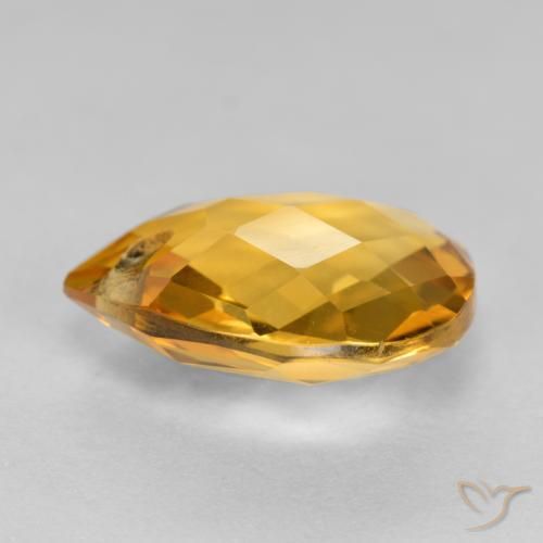 3.37克拉天然黄水晶，梨形，VVS-VS