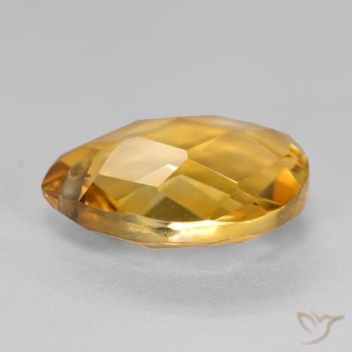 3.75克拉天然黄水晶，梨形，VVS-VS
