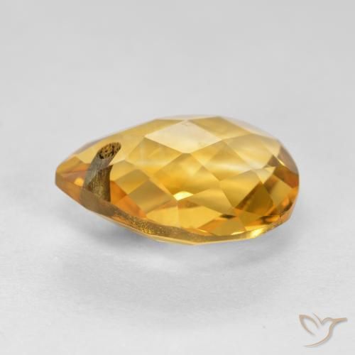 3.68克拉天然黄水晶，梨形，VVS-VS