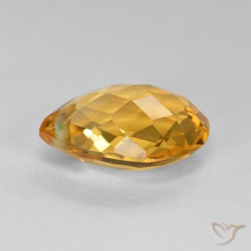 3.50克拉天然黄水晶，梨形，VVS-VS