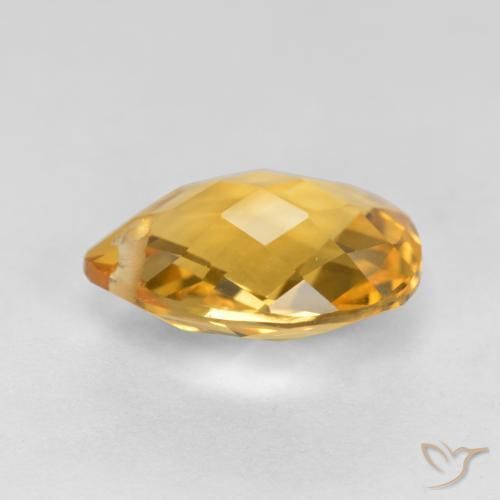3.47克拉天然黄水晶，梨形，VVS-VS