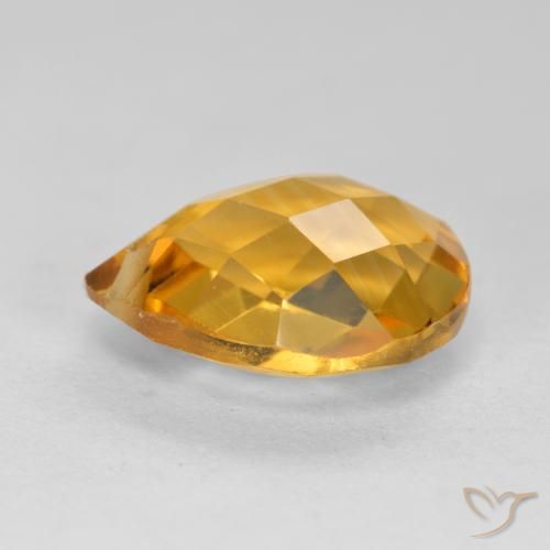 3.82克拉天然黄水晶，梨形，VVS-VS