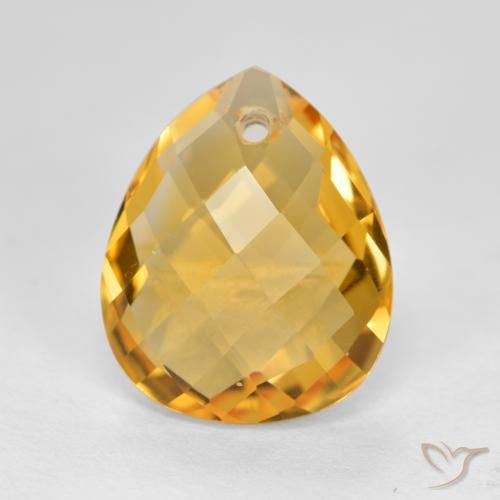 3.53ct 天然 中浅橙金 黄水晶, 梨形, VVS-VS