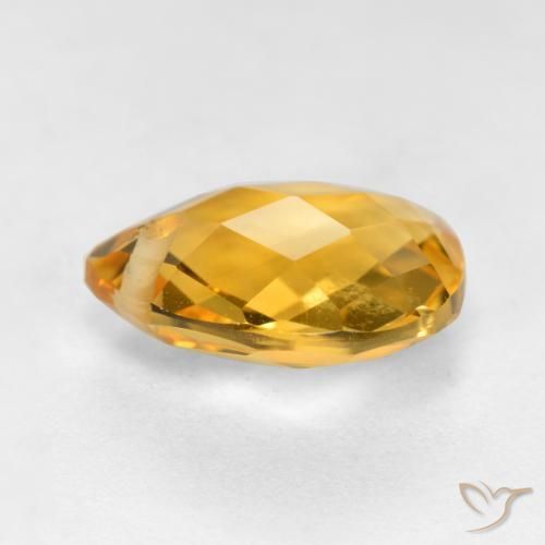 3.69克拉天然黄水晶，梨形，VVS-VS