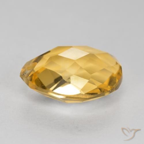 3.80克拉天然黄水晶，梨形，VVS-VS