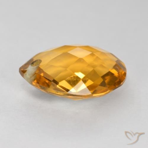 3.37克拉天然黄水晶，梨形，VVS-VS