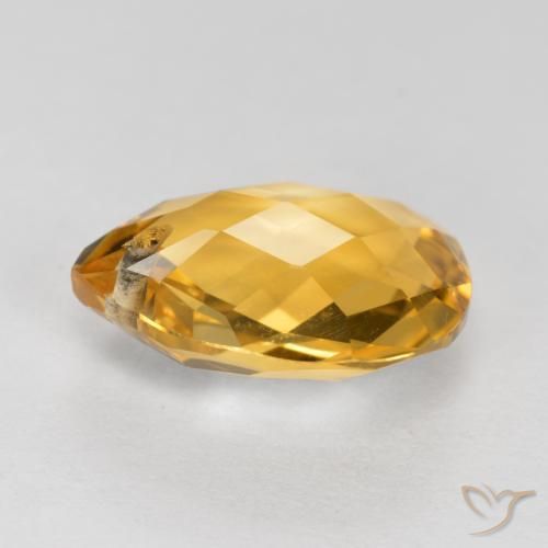 3.49克拉天然黄水晶，梨形，VVS-VS