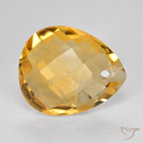 3.61克拉天然黄水晶，梨形，VVS-VS