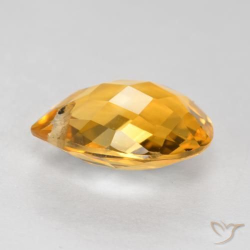 3.61克拉天然黄水晶，梨形，VVS-VS