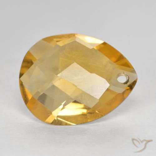 2.98克拉天然黄水晶，梨形，VVS-VS