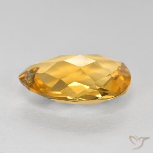2.98克拉天然黄水晶，梨形，VVS-VS