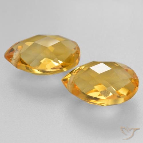 7.73克拉天然黄水晶，梨形，VVS-VS